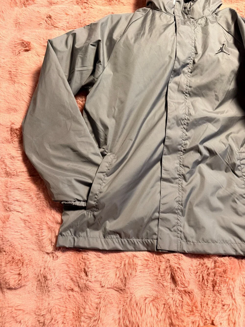 Jordan Boys XL 3-in-1 Jacket Smoke Grey Black Fleece Hooded Coat Windbreaker NWT